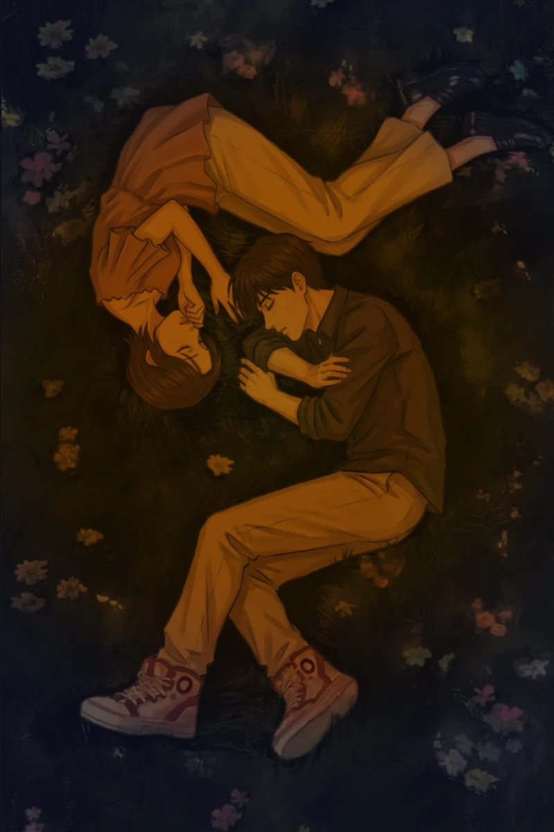 sonbaharda dökülen yapraklar